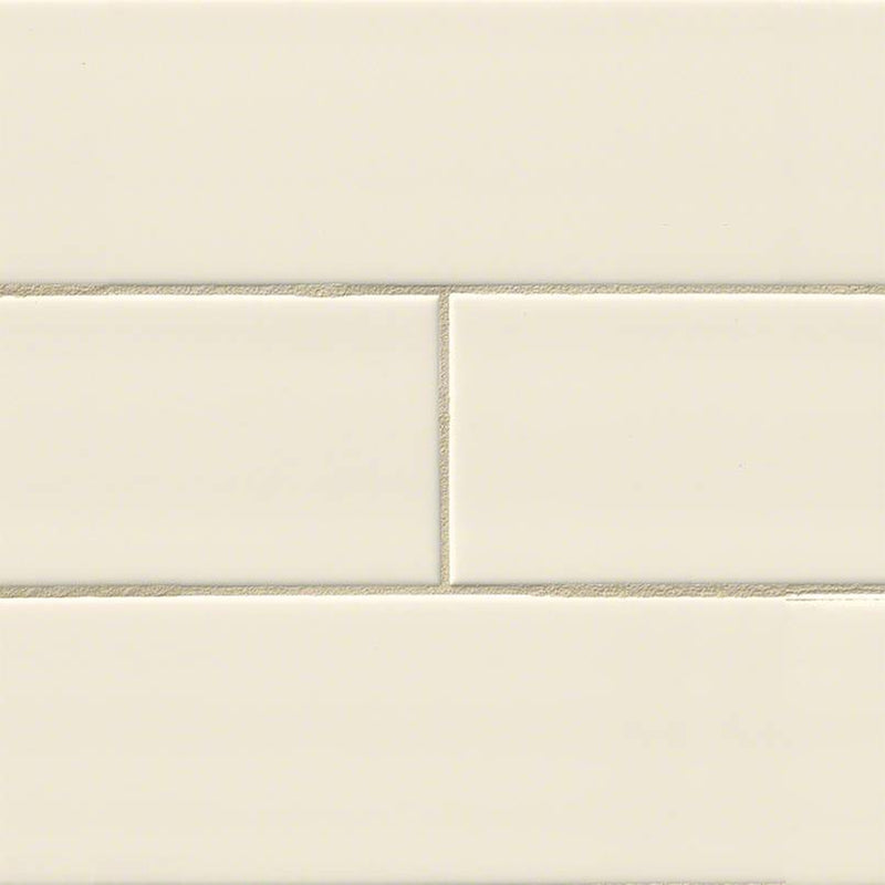 MSI Almond Glossy Ceramic Subway Tile - Domino Collection