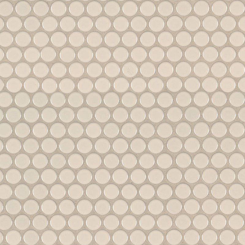 MSI Almond Penny Round Porcelain Mosaic Tile - Domino Collection