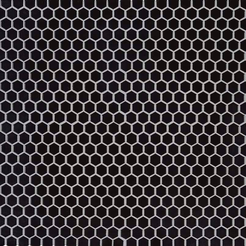 MSI Black Hexagon Porcelain Mosaic Tile - Domino Collection