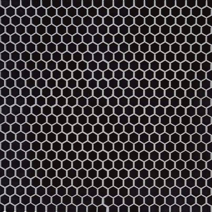 MSI Black Hexagon Porcelain Mosaic Tile - Domino Collection