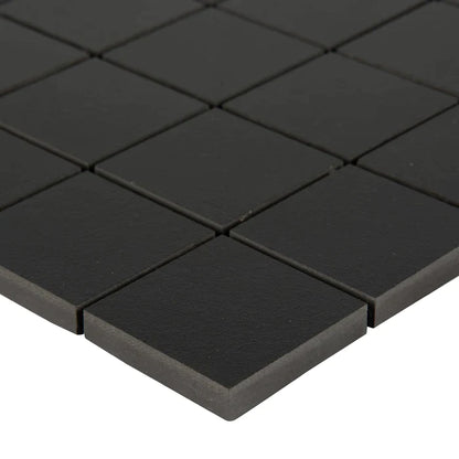 MSI Black 2"x2" Porcelain Mosaic Tile - Domino Collection