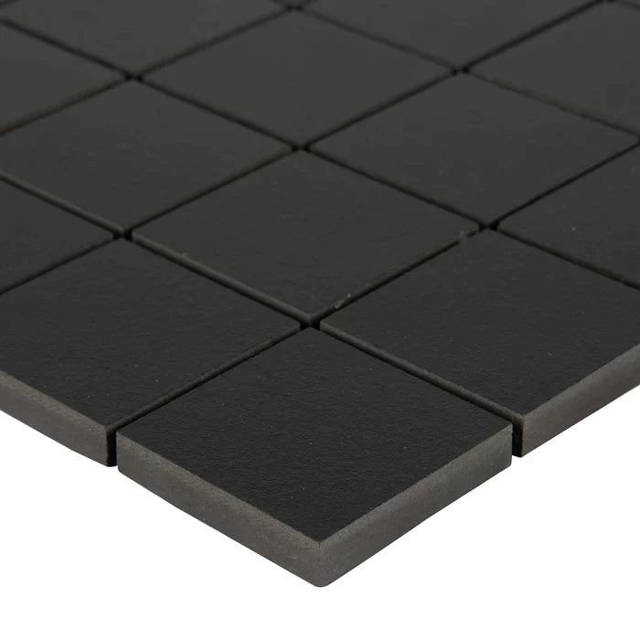 MSI Black 2"x2" Porcelain Mosaic Tile - Domino Collection