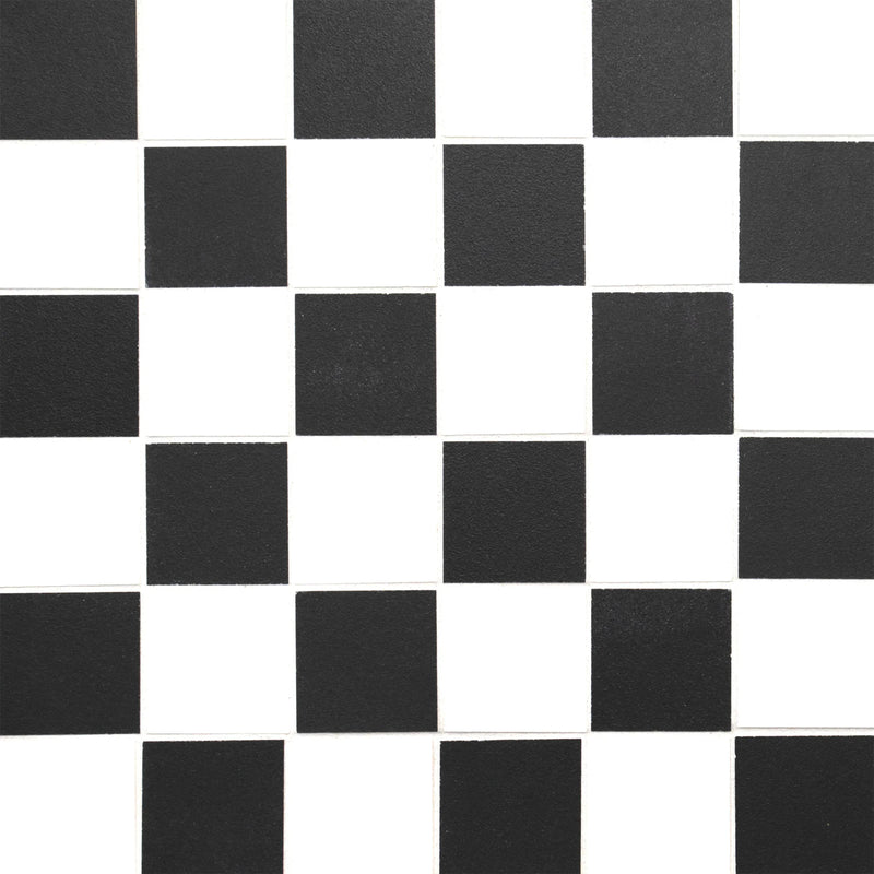 MSI White & Black 2"x2" Porcelain Mosaic Tile - Domino Collection