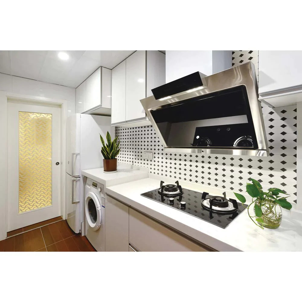 MSI White & Black Glossy Octagon Porcelain Mosaic Tile - Domino Collection