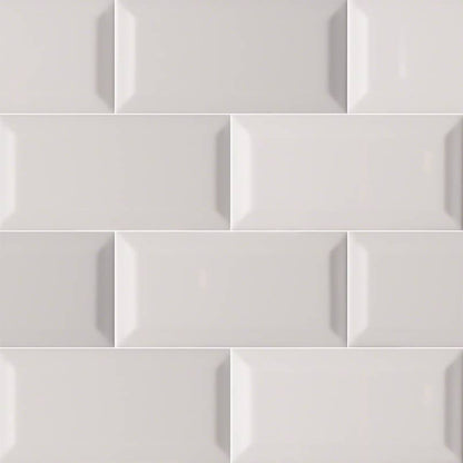 MSI Gray Glossy Ceramic Subway Tile - Domino Collection