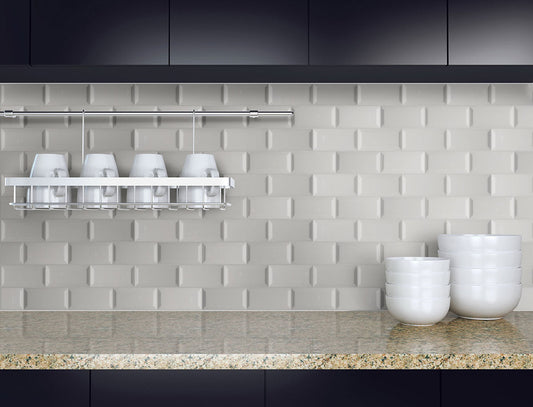 MSI Gray Glossy Ceramic Subway Tile - Domino Collection