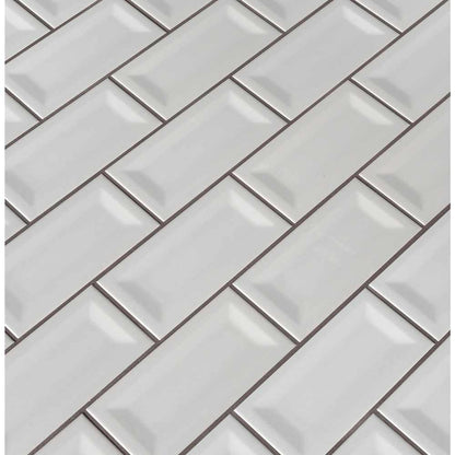 MSI Gray Glossy Ceramic Subway Tile - Domino Collection