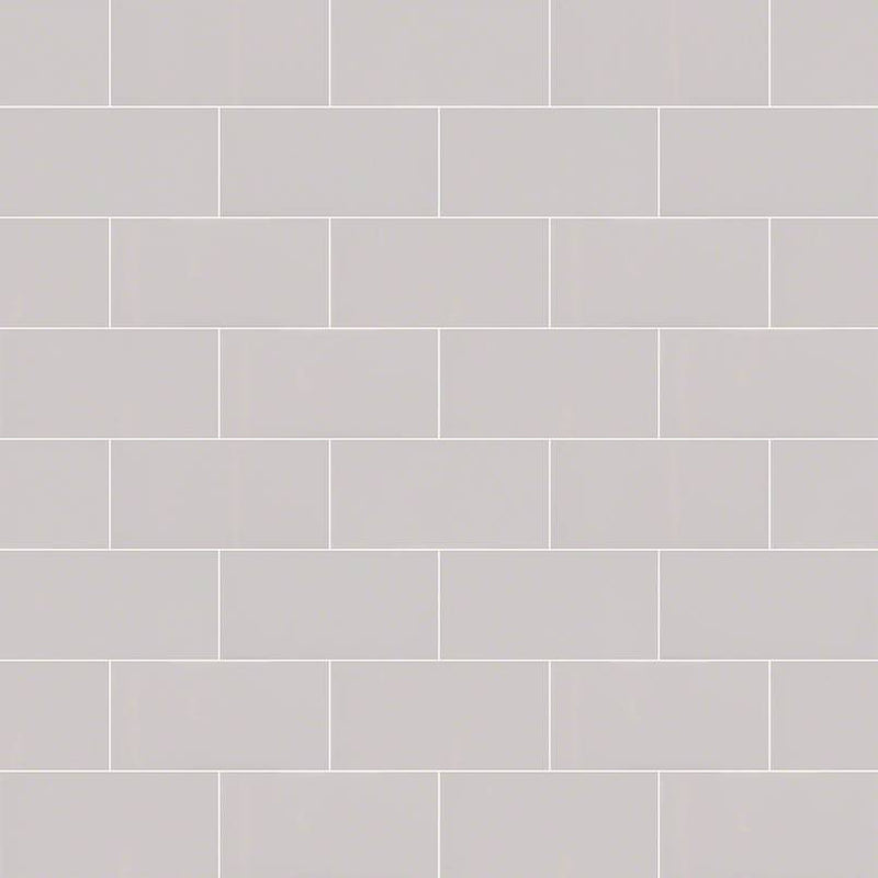 MSI Gray Glossy Ceramic Subway Tile - Domino Collection