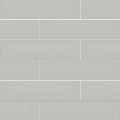 MSI Gray Glossy Ceramic Subway Tile - Domino Collection