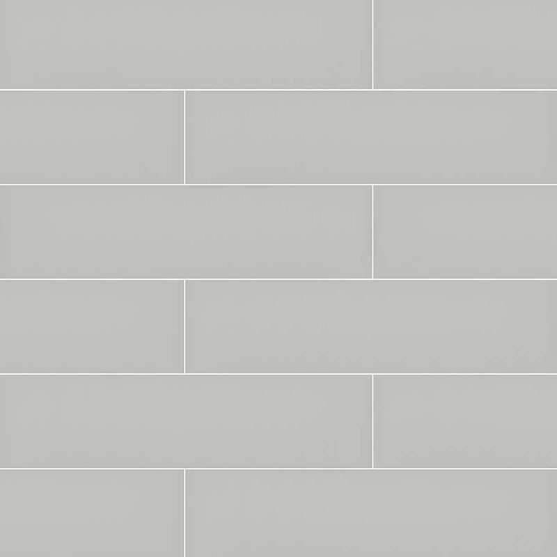 MSI Gray Glossy Ceramic Subway Tile - Domino Collection