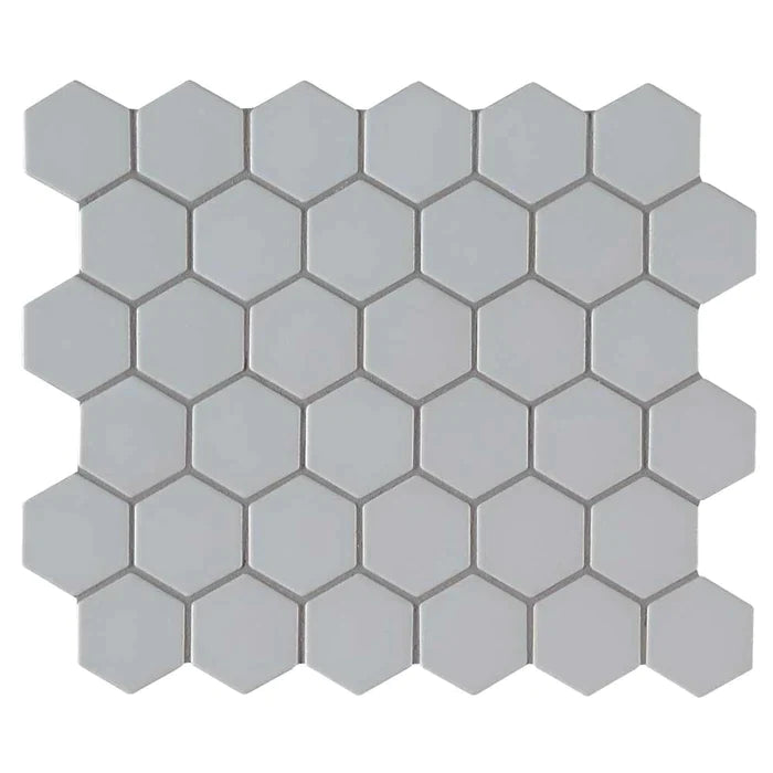 MSI Gray Hexagon Porcelain Mosaic Tile - Domino Collection