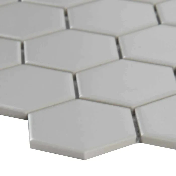 MSI Gray Hexagon Porcelain Mosaic Tile - Domino Collection