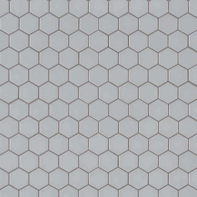 MSI Gray Hexagon Porcelain Mosaic Tile - Domino Collection