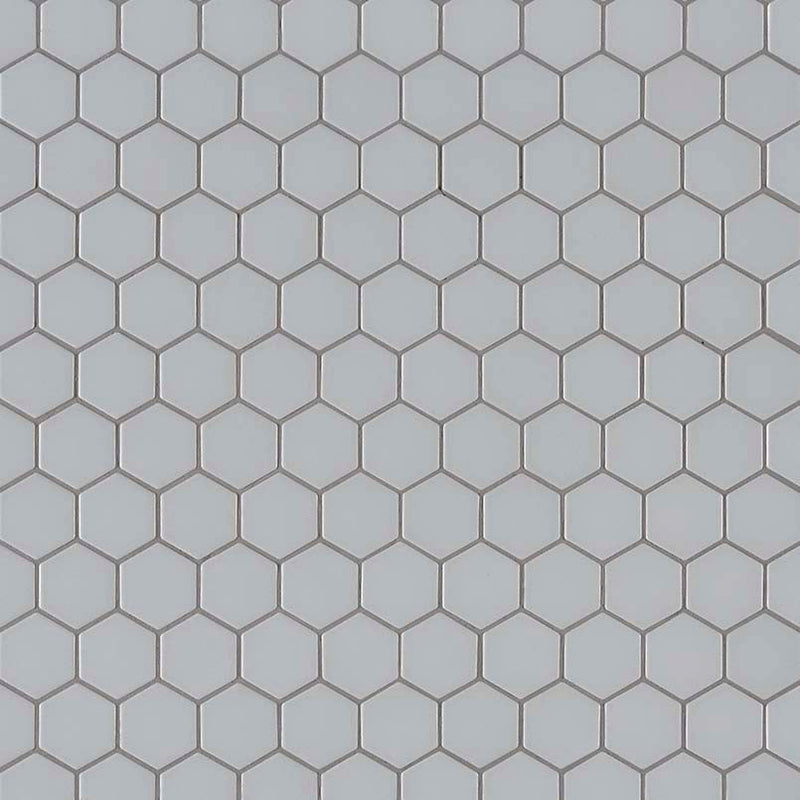 MSI Gray Hexagon Porcelain Mosaic Tile - Domino Collection