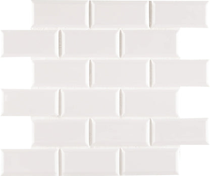 MSI White Porcelain Mosaic Subway Tile - Domino Collection