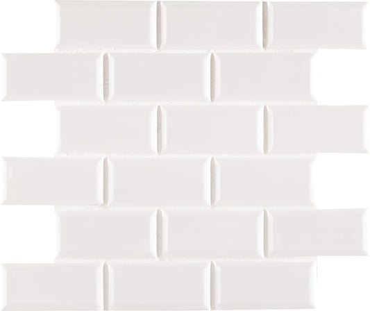 MSI White Porcelain Mosaic Subway Tile - Domino Collection