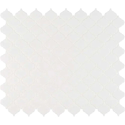 MSI White Arabesque Porcelain Backsplash Mosaic Tile - Domino Collection