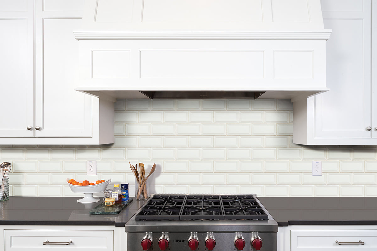 MSI White Glossy Ceramic Subway Tile - Domino Collection