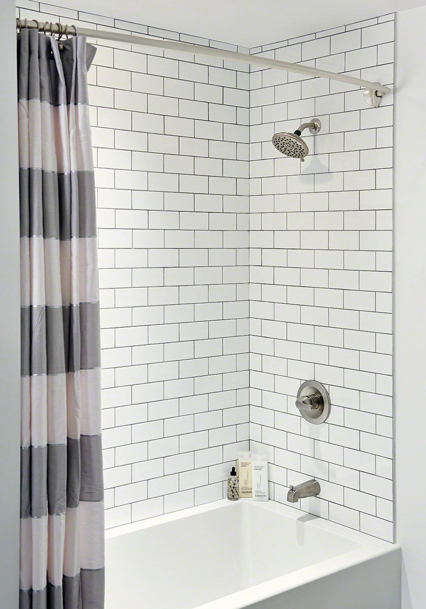 MSI White Glossy Ceramic Subway Tile - Domino Collection