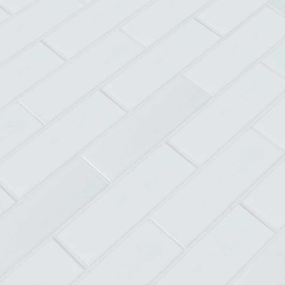 MSI White Matte Porcelain Subway Mosaic Tile - Domino Collection