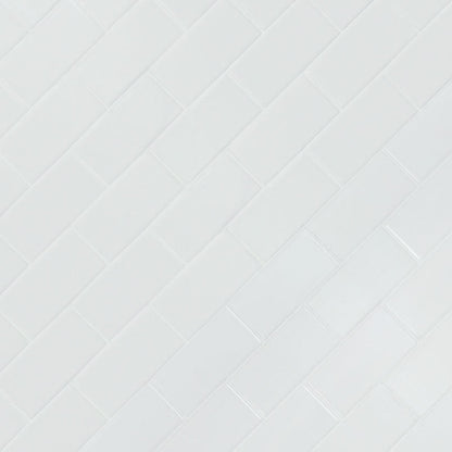 MSI White Porcelain Mosaic Subway Tile - Domino Collection