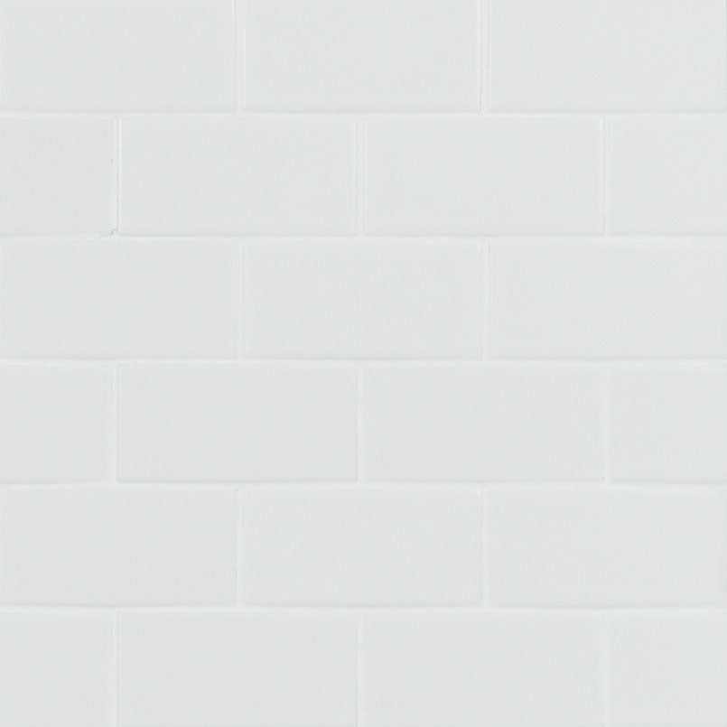 MSI White Porcelain Mosaic Subway Tile - Domino Collection