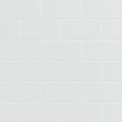 MSI White Porcelain Mosaic Subway Tile - Domino Collection