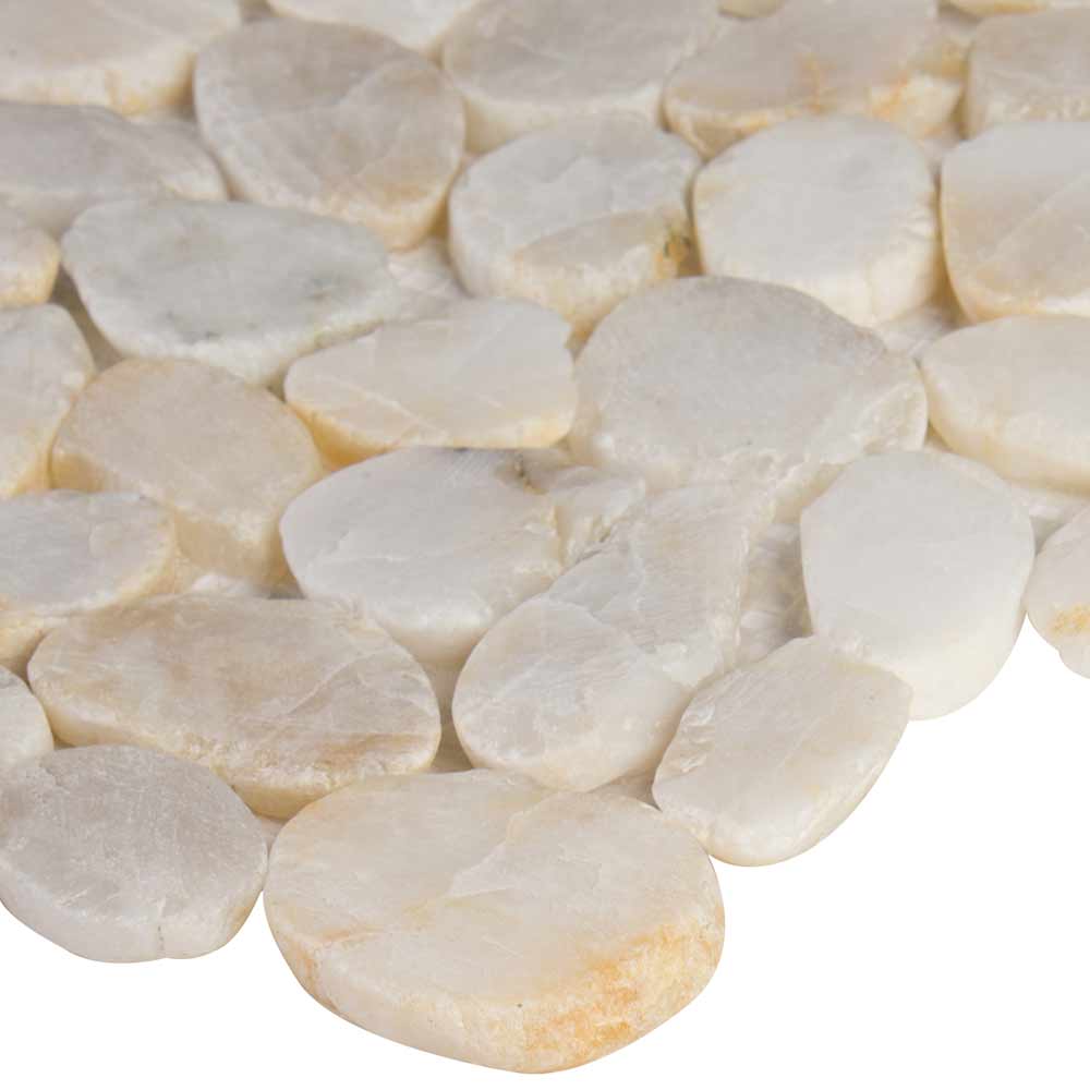 MSI Dorado Pebbles Tumbled Marble Backsplash Mosaic Tile 12"x12" - Rio Lago Collection