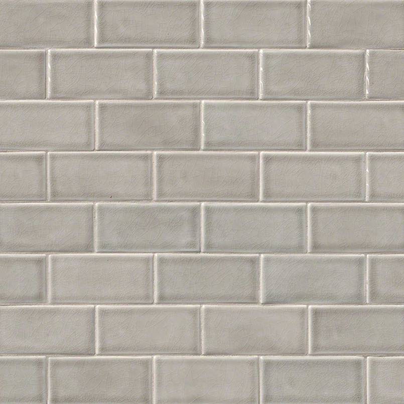 MSI Dove Grey Glazed Handcrafted Polished Ceramic Subway Tile 3"x6"