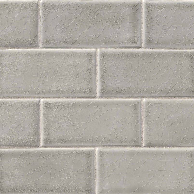 MSI Dove Grey Glazed Handcrafted Polished Ceramic Subway Tile 3"x6"