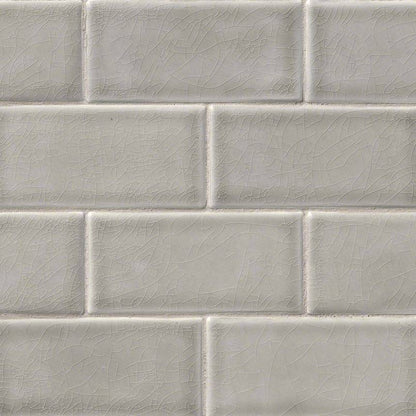 MSI Dove Grey Glazed Handcrafted Polished Ceramic Subway Tile 3"x6"