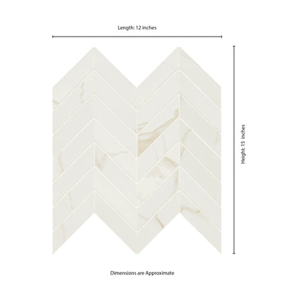 MSI Eden Calacatta Chevron Mosaic Porcelain Wall and Floor Tile