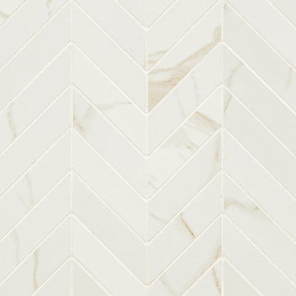 MSI Eden Calacatta Chevron Mosaic Porcelain Wall and Floor Tile