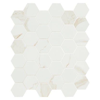 MSI Eden Calacatta Porcelain Mosaic Hexagon Wall and Floor Tile