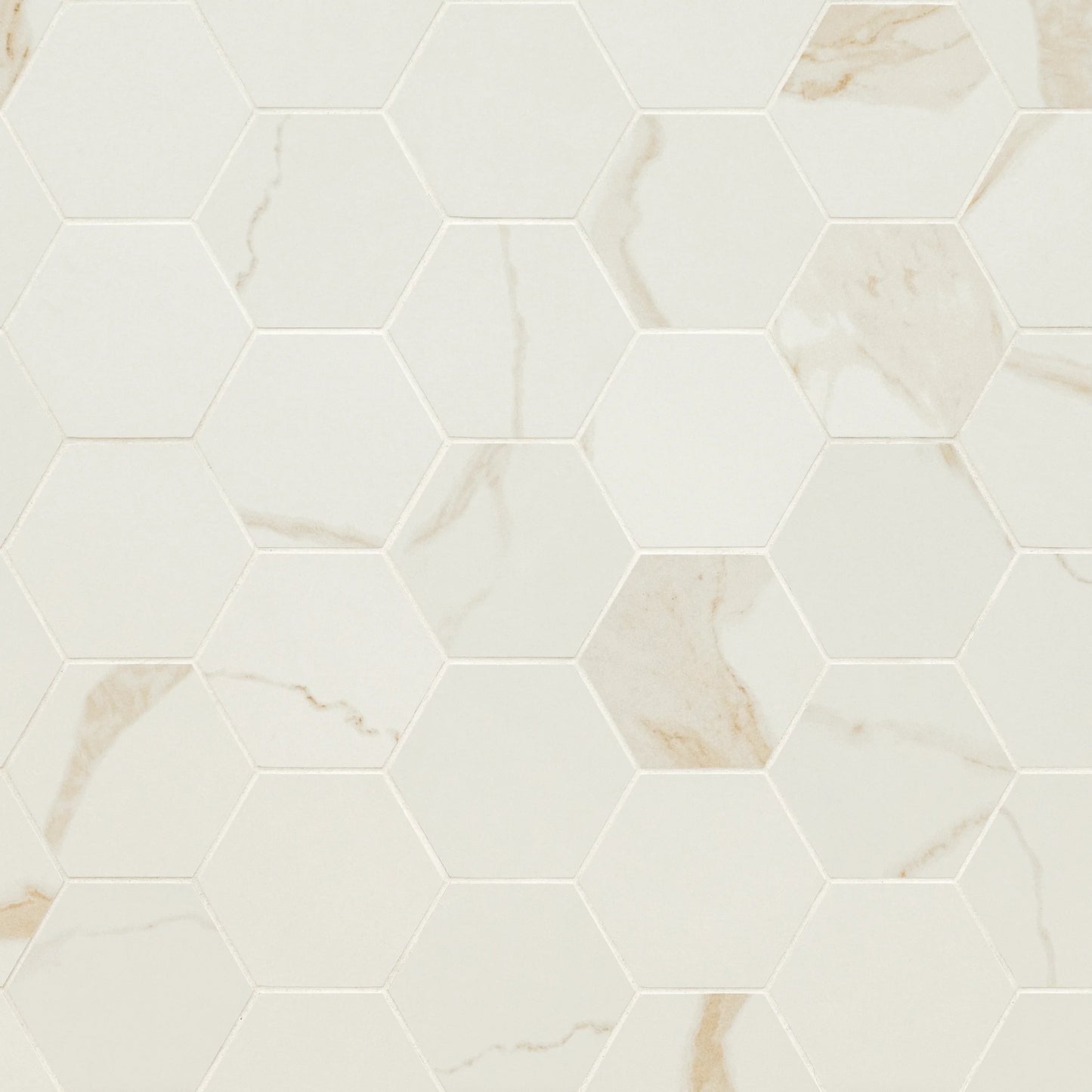 MSI Eden Calacatta Porcelain Mosaic Hexagon Wall and Floor Tile