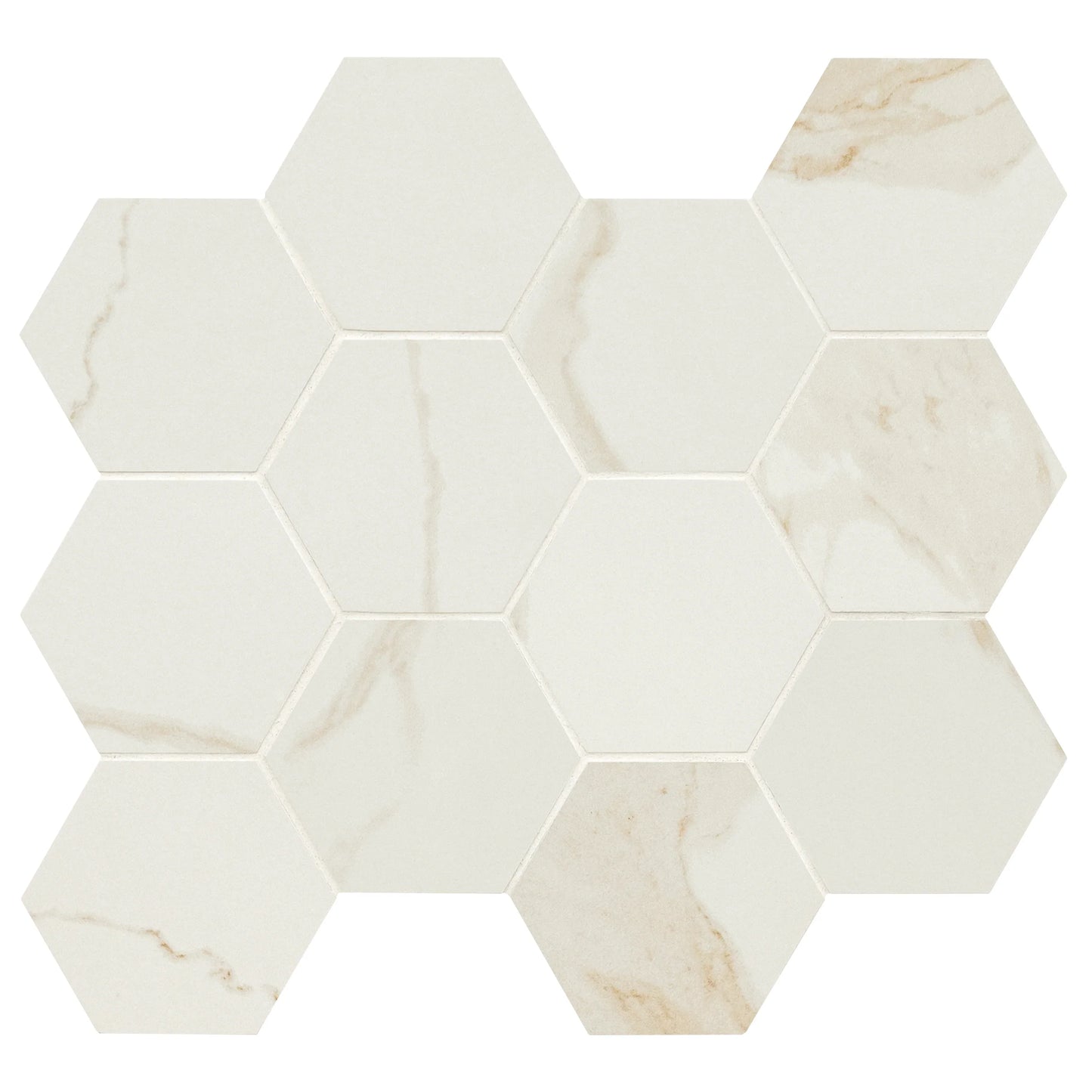 MSI Eden Calacatta Porcelain Mosaic Hexagon Wall and Floor Tile