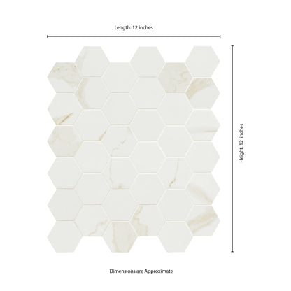 MSI Eden Calacatta Porcelain Mosaic Hexagon Wall and Floor Tile