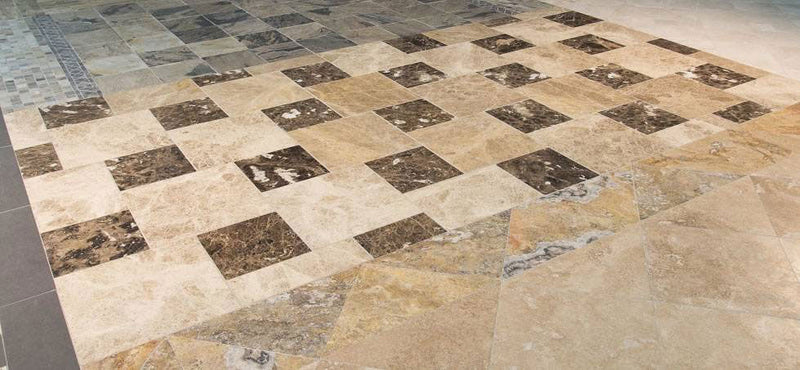 MSI emperador dark 12x12 polished marble floor and wall tile TEMPDRK1212 roomscene