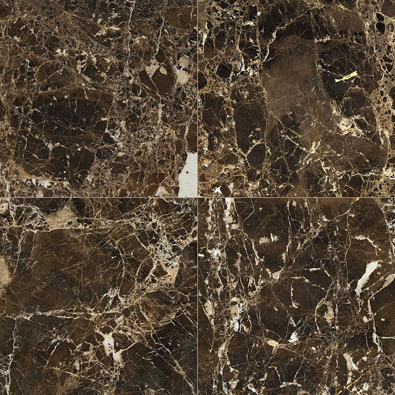 MSI emperador dark 12x12 polished marble floor and wall tile TEMPDRK1212 top view