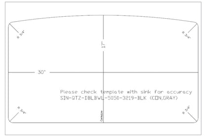 MSI grey quartz doublebowl sink SIN QTZ DBLBWL 5050 3219 GRY draw