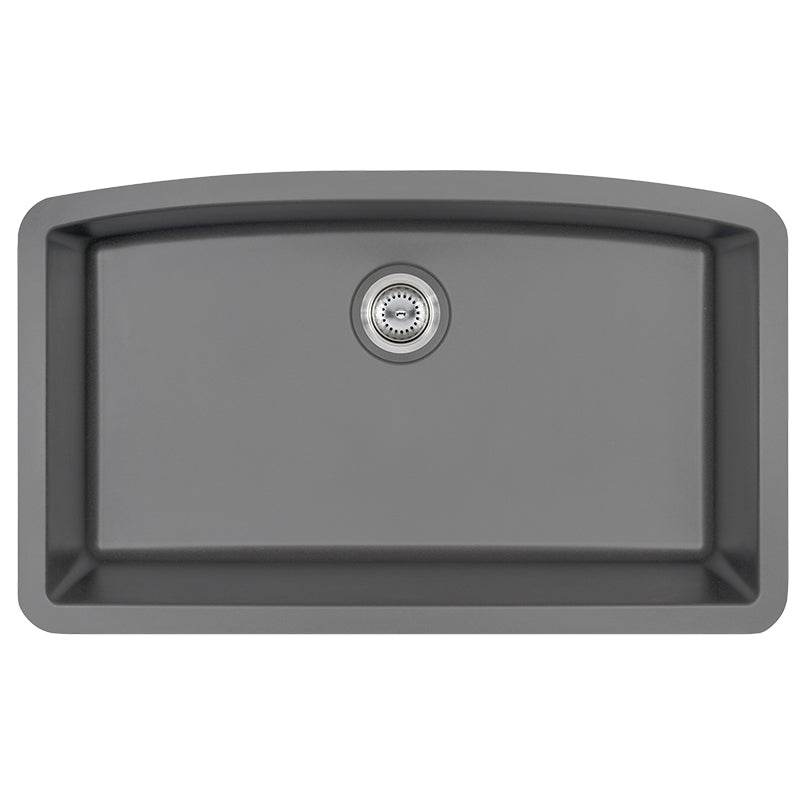 MSI grey quartz singlebowl sink SIN QTZ SINBWL 3219 GRY top view