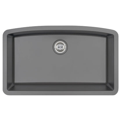 MSI grey quartz singlebowl sink SIN QTZ SINBWL 3219 GRY top view