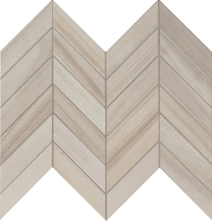 MSI Havenwood Dove Chevron Mosaic Porcelain Wall and Floor Tile