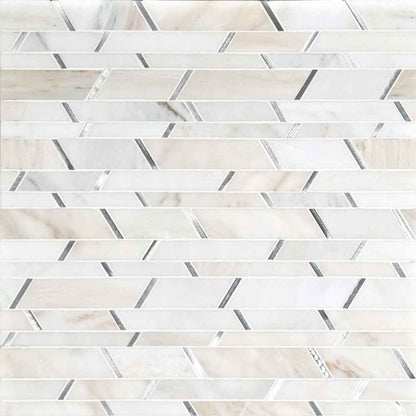 MSI Metro Silver Pattern Stone Metal Mosaic Wall and Floor Tile 12.09"x12.19"