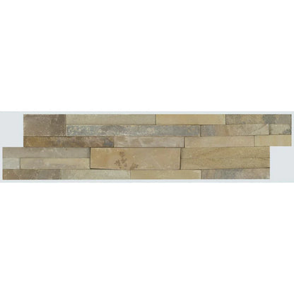 MSI rockmount Sedona fossil sandstone splitface ledger panel 6X24 LPNLDSEDFOS624 panel top view