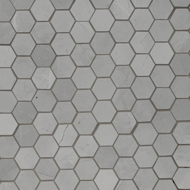 MSI Sande Ivory Hexagon Matte Mosaic Porcelain Wall and Floor Tile 2"x2"