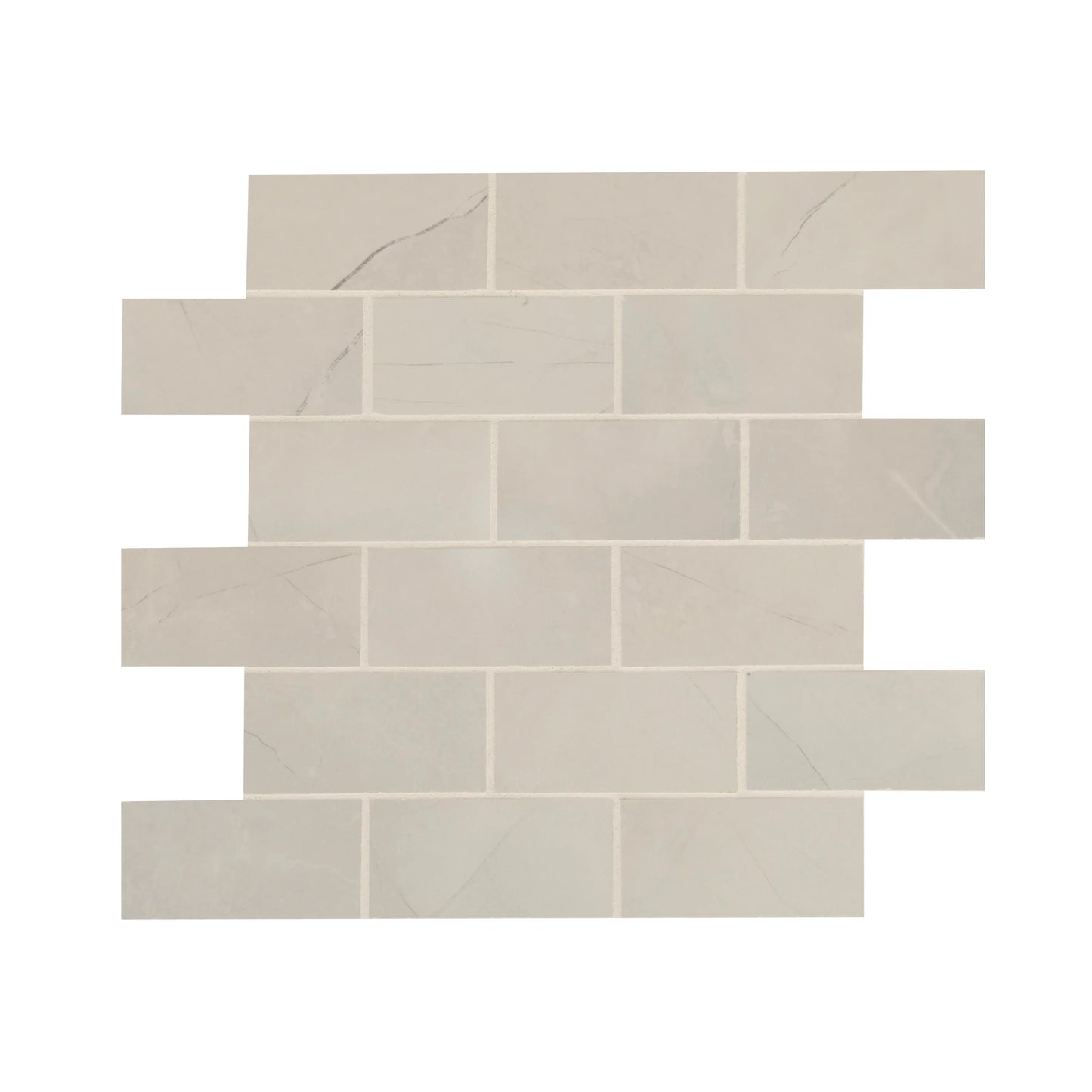 MSI Sande Ivory Polished Porcelain Mosaic Wall and Floor Tile 2"x4"