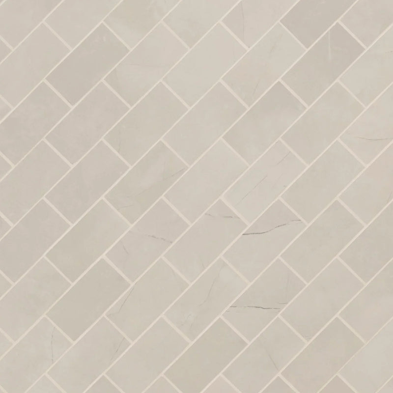 MSI Sande Ivory Polished Porcelain Mosaic Wall and Floor Tile 2"x4"