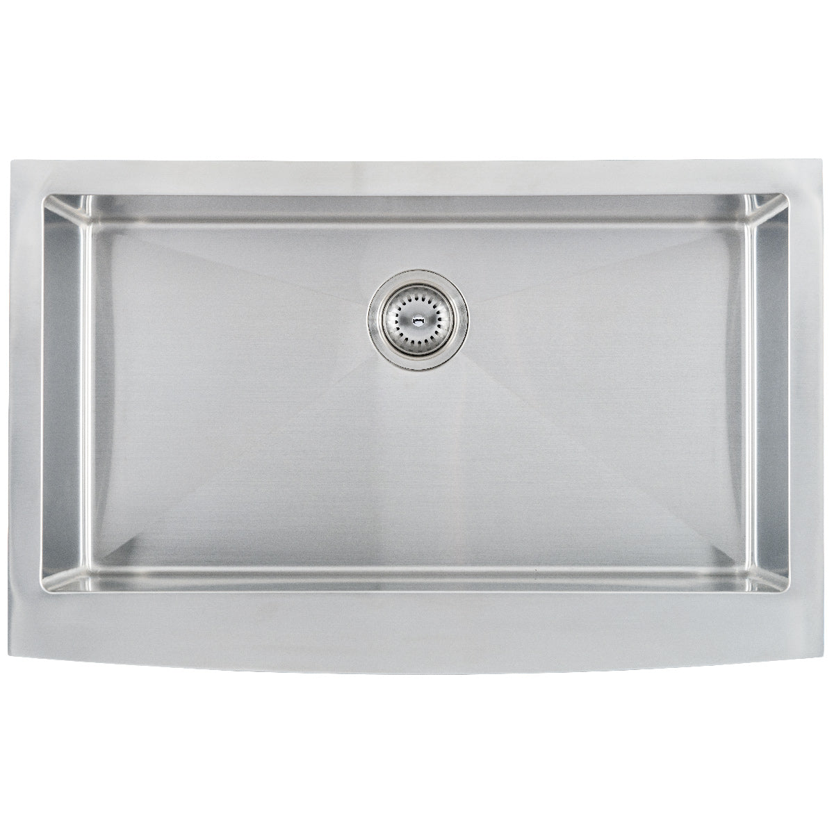 MSI singlebowl hand crafted stainless steel farmhouse sink SIN 16 SINBWL WEL 3321FSAF top view