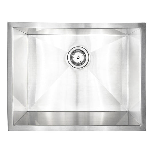 MSI singlebowl hand crafted stainless steel sink SIN 16 SINBWL WEL 2318 top view